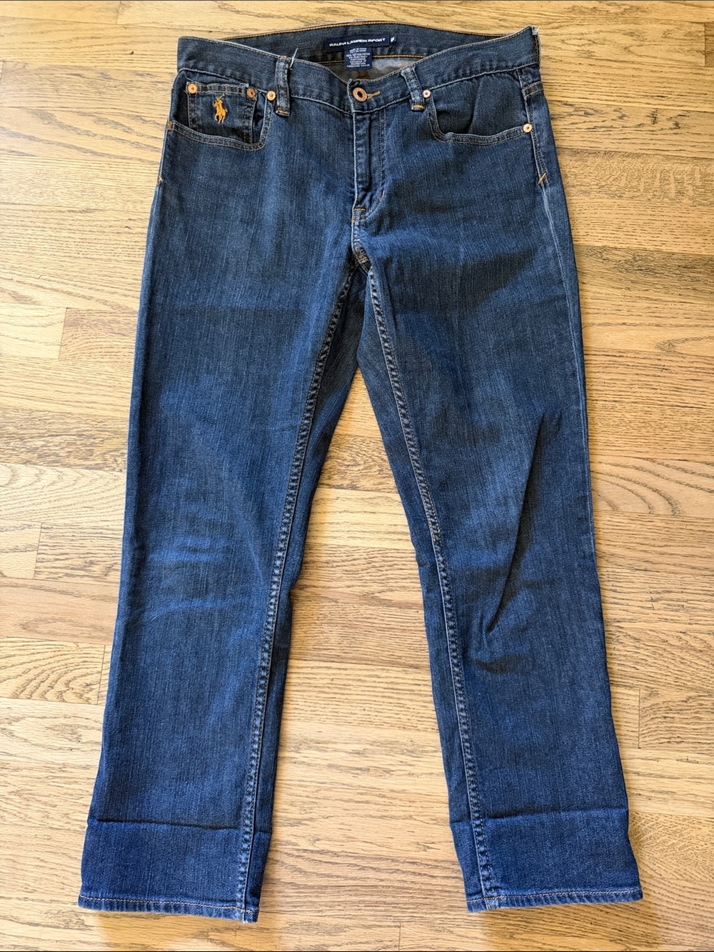 Ralph Lauren Sport Straight Leg Med Blue Jeans, EXCELLENT CONDITION Sz 28